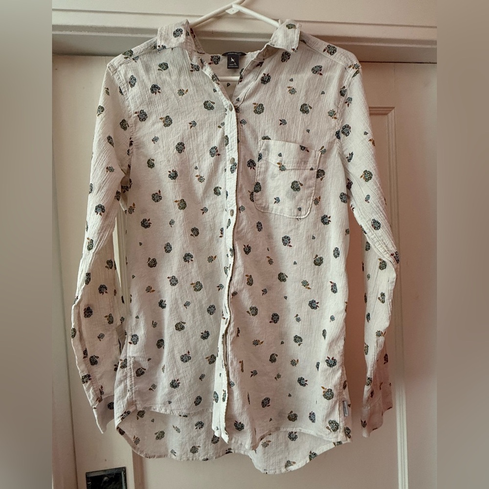 Eddie Bauer crinkle gauze button-down shirt - LT (Large-tall)